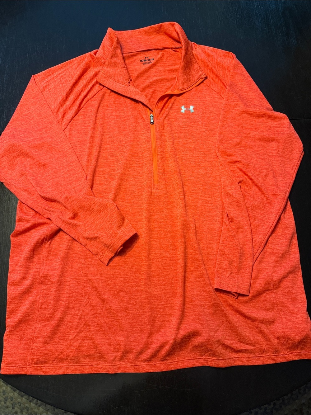Under Armour Men's Heathered Orange 1/4 Zip Performance Jacket
